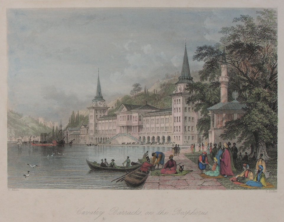 Print - Cavalry Barracks, on the Bosphorus - Fisher